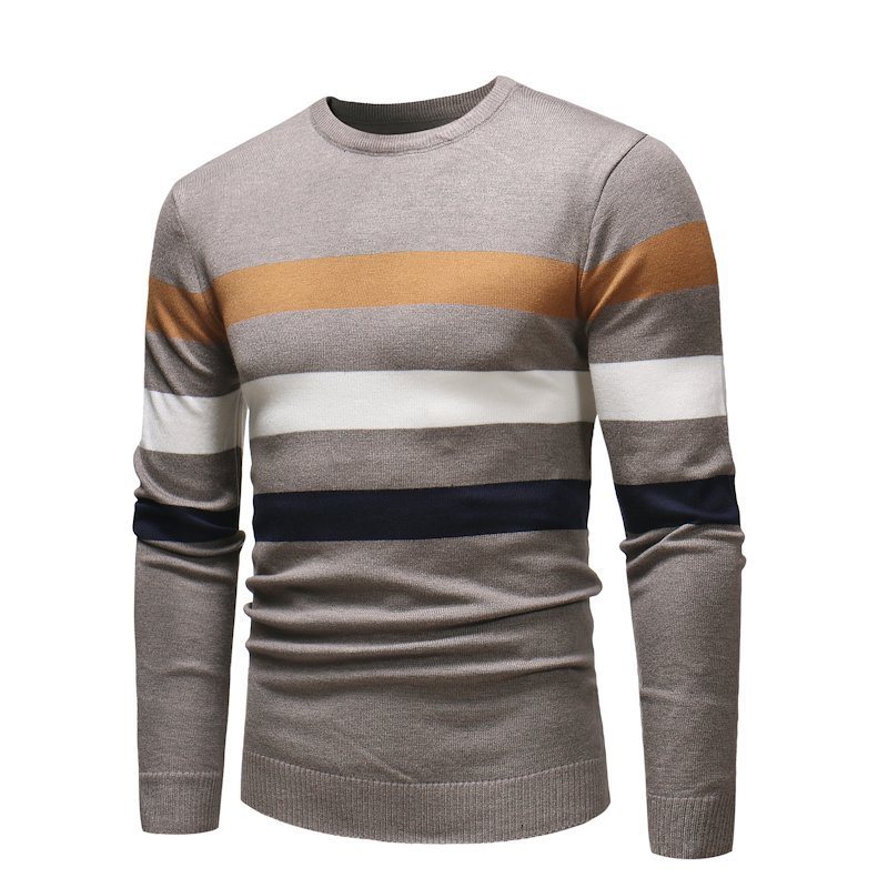 Men's Sweaters Mens Contrast Stripe Crew Neck Men Sweater Pull Homme Fashion Style Asian Size, Gray
Men's Sweaters Mens Contrast Stripe Crew Neck Men Sweater Pull Homme Fashion Style Asian Size, Gray