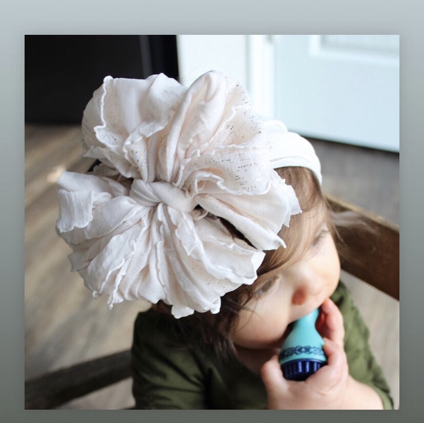 Cute Big Bow Hairband Baby Girls Toddler Kids Lace Elastic Headband Knotted Lace Turban Head Wraps Bow-knot Hair Accessories