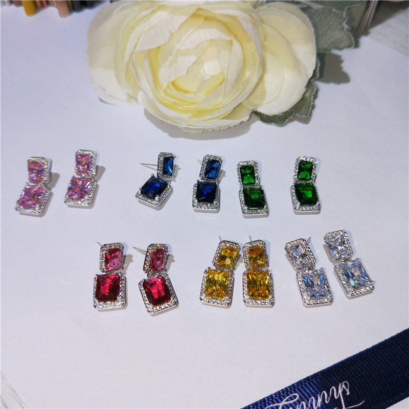 choucong 6 colors Drop earring Princess cut 5A zircon cz 925 Sterling silver Wedding Dangle Earrings for women Party jewelry
choucong 6 colors Drop earring Princess cut 5A zircon cz 925 Sterling silver Wedding Dangle Earrings for women Party jewelry