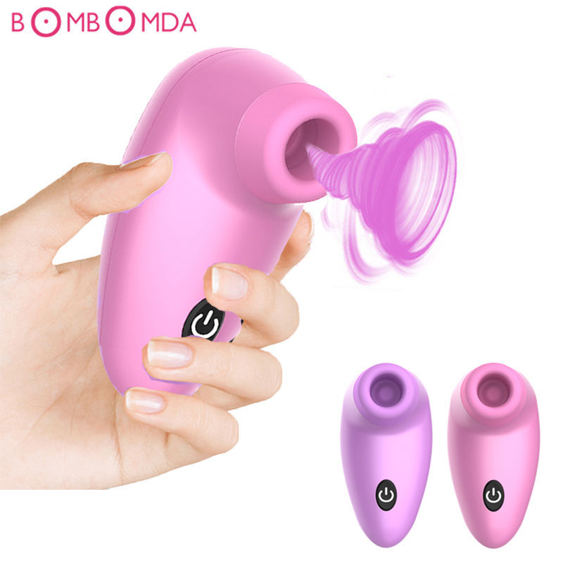 7 Speeds Nipple Clitoral Stimulation Sucking Vibrator Oral Tongue Licking Dildo Vibrator Nipple Sucker for Women Adults Sex Toys Y191219