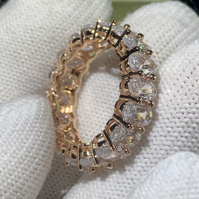 Size 6-10 Handmade Fashion Jewelry 925 Sterling Silver Oval Cut White Topaz CZ Diamond Gemstones Women Engagement Wedding Band Ring Gift