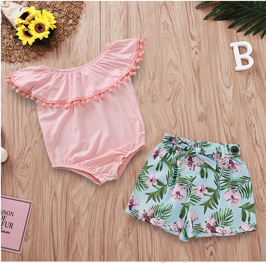 Baby Lotus Collar Ball Romper and Floral Print Short Pant Set Baby Summer Pink Jumpsuit Suit Kids Clothes Two Pieces ZHT 259, As picture
Baby Lotus Collar Ball Romper and Floral Print Short Pant Set Baby Summer Pink Jumpsuit Suit Kids Clothes Two Pieces ZHT 259, As picture