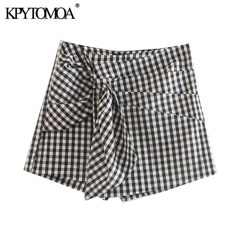 KPYTOMOA Women 2020 Chic Fashion Tied Detail Plaid Shorts Vintage High Waist Side Zipper Female Short Pants Pantalones Mujer, As picture
KPYTOMOA Women 2020 Chic Fashion Tied Detail Plaid Shorts Vintage High Waist Side Zipper Female Short Pants Pantalones Mujer, As picture