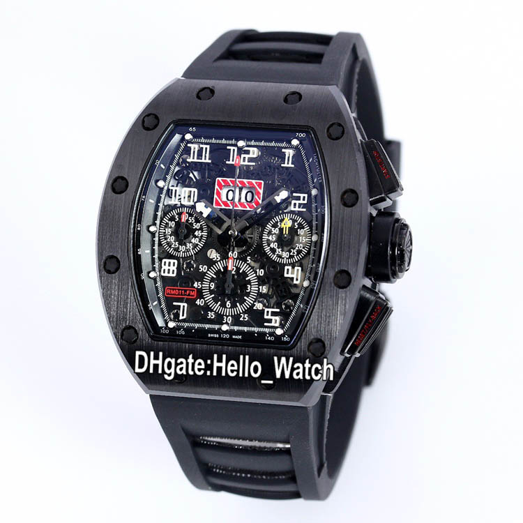 43mm RM011 Skeleton Dial Watches Chronograph ETA 7750 Automatic Mens Watch 011 Ceramics Case Black Rubber Strap HWRM Hello_Watch, Extra strap
43mm RM011 Skeleton Dial Watches Chronograph ETA 7750 Automatic Mens Watch 011 Ceramics Case Black Rubber Strap HWRM Hello_Watch, Extra strap