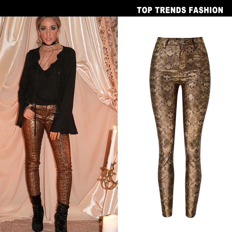 2020 Casual Leather Pants Lady Hot Slim PU Leather Stylish Zipper Fashion Pencil Skinny Trousers For WomanWinter Stretch Female Pan