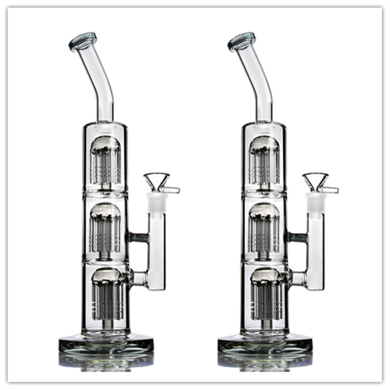 New Fashion Grey Triple Arm Tree Perc Glass Bongs Water Pipe 14mm Joint Bowl Free Shipping
New Fashion Grey Triple Arm Tree Perc Glass Bongs Water Pipe 14mm Joint Bowl Free Shipping