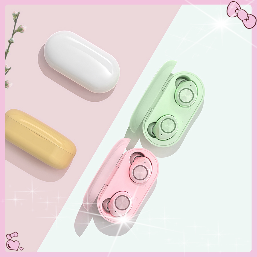 TWS Wireless Headphones Bluetooth Earphone 5.0 Touch Control Earbuds with Microphones Headsets Noise reduction HiFi Stereo TW60, Pink
TWS Wireless Headphones Bluetooth Earphone 5.0 Touch Control Earbuds with Microphones Headsets Noise reduction HiFi Stereo TW60, Pink