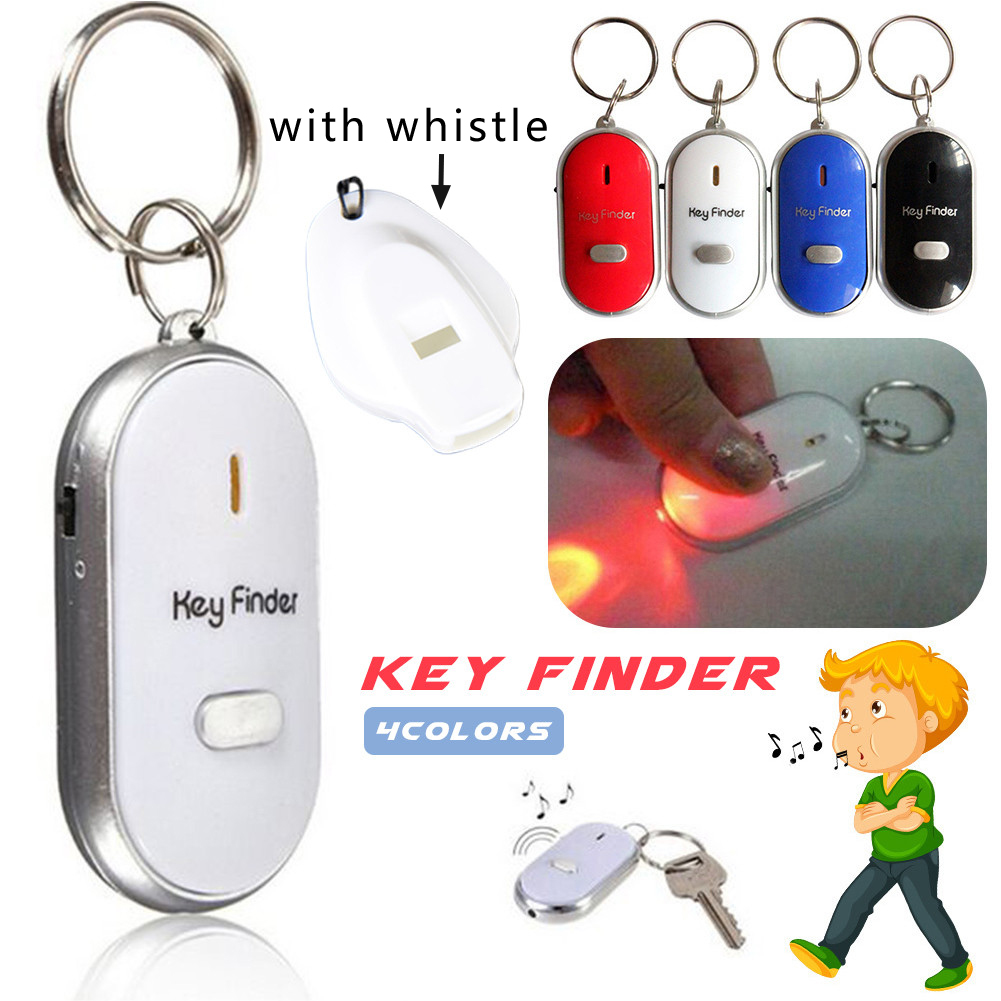 TCT LED Mini Anti-lost Key Finder with Whistle Sound Control Induction Senile Child Anti-lost Locator Tracker Key Finder