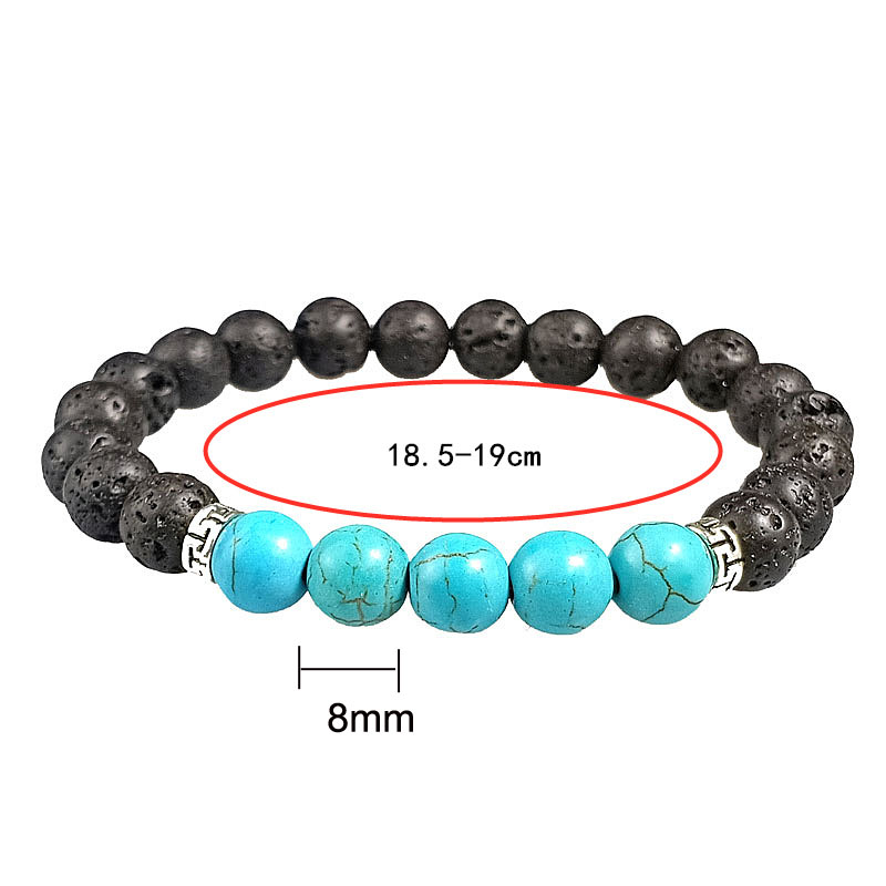 Hot Sell Natural Gemstone Amethyst Volcanic Rocks Tigers's eye Bead Bracelet Men Womens Multicolor Crystal Stackable Bracelet Jewelry
