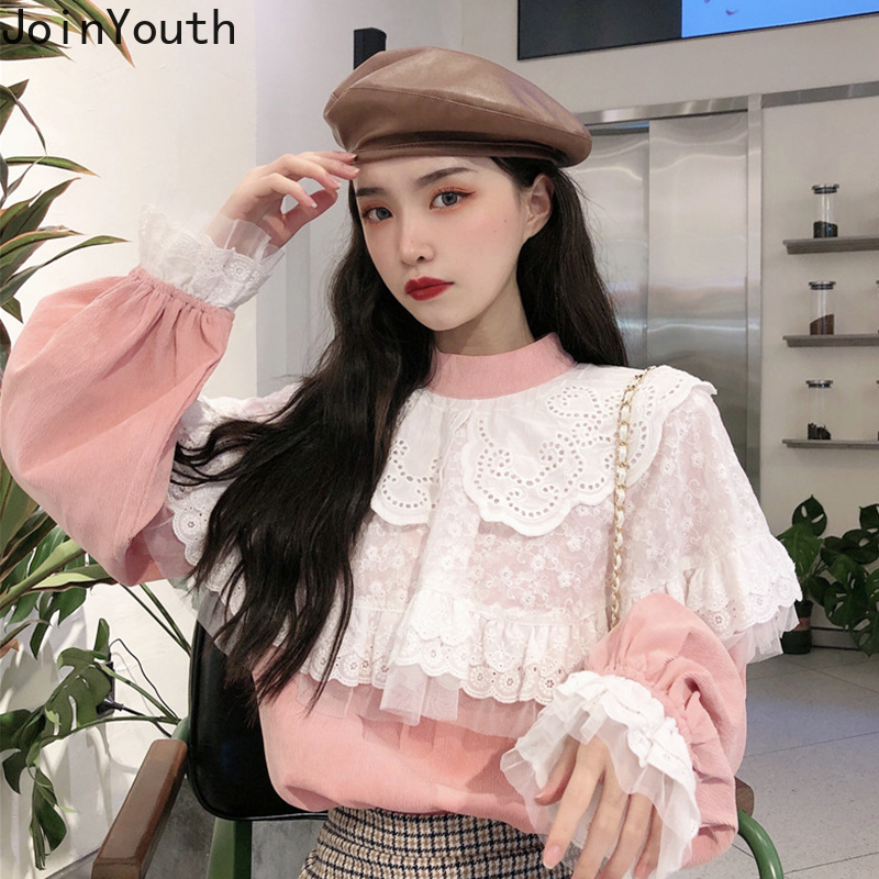 Joinyouth Lace Patchwork Fashion Women Tops and Blouses Korean 2020 Fashion Vintage Blusas Mujer Loose Sweet Shirts New J492, Green
Joinyouth Lace Patchwork Fashion Women Tops and Blouses Korean 2020 Fashion Vintage Blusas Mujer Loose Sweet Shirts New J492, Green