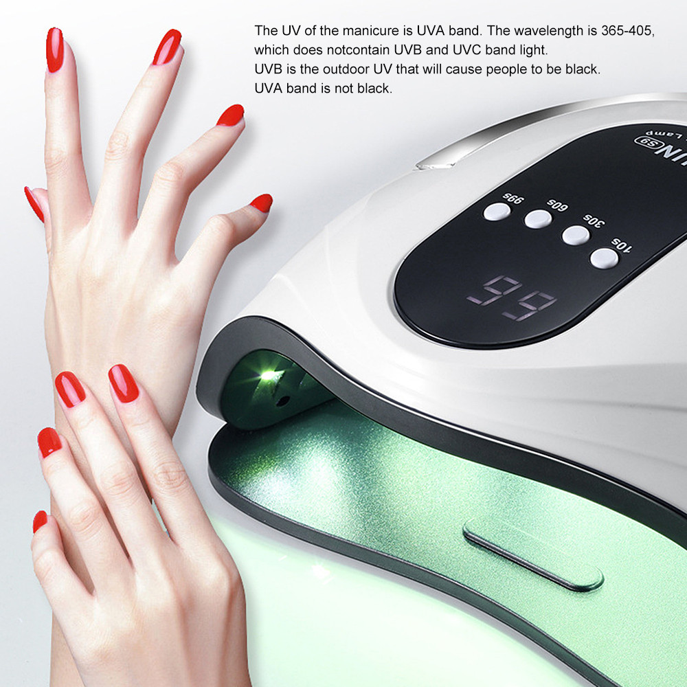 SUNS9 120W UV LED Lamp Nail Dryer Fast Curing Gels Handle Design Detachable Base Auto Sensor Smart Timer, White
SUNS9 120W UV LED Lamp Nail Dryer Fast Curing Gels Handle Design Detachable Base Auto Sensor Smart Timer, White