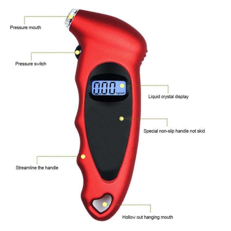 Digital Tyre Pressure Gauge Tester LCD Tire Testing Tool Safety Kit TPMS Pneumatic Tools for Car Motorcycle Bike