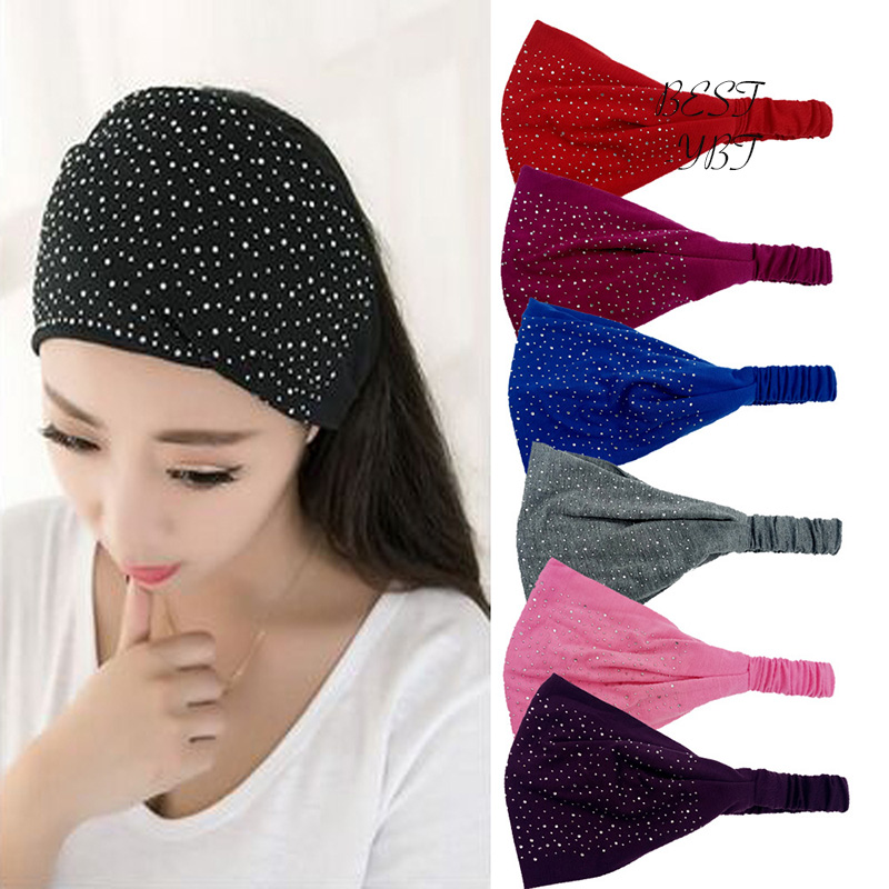 Fashion and European Fashion American Women's Cotton Rhinestone Hair Band Lady Yoga Hair Turban Headwear
Fashion and European Fashion American Women's Cotton Rhinestone Hair Band Lady Yoga Hair Turban Headwear