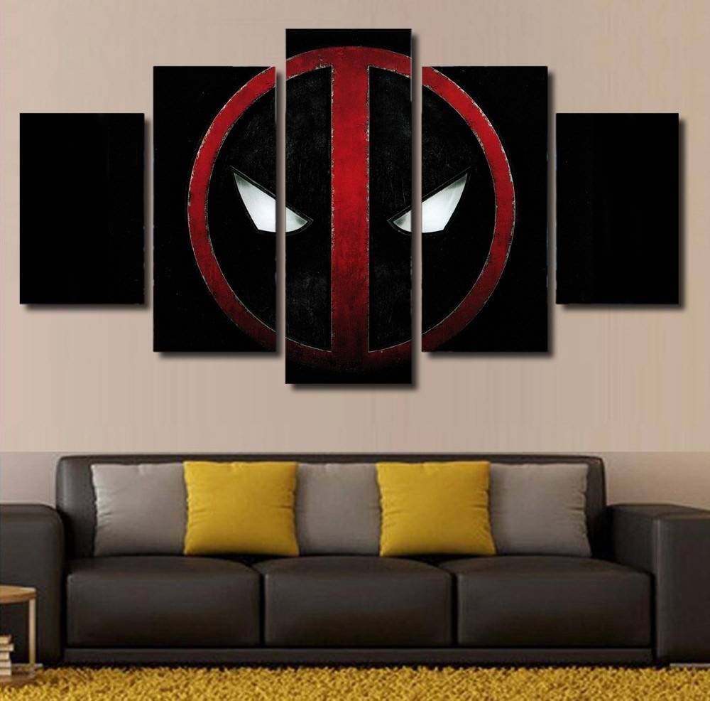 5pcs/set Dead Pool Giclee (No Frame) Wall Art Oil Painting On Canvas Textured Abstract Paintings Picture Decor Living Room Deco