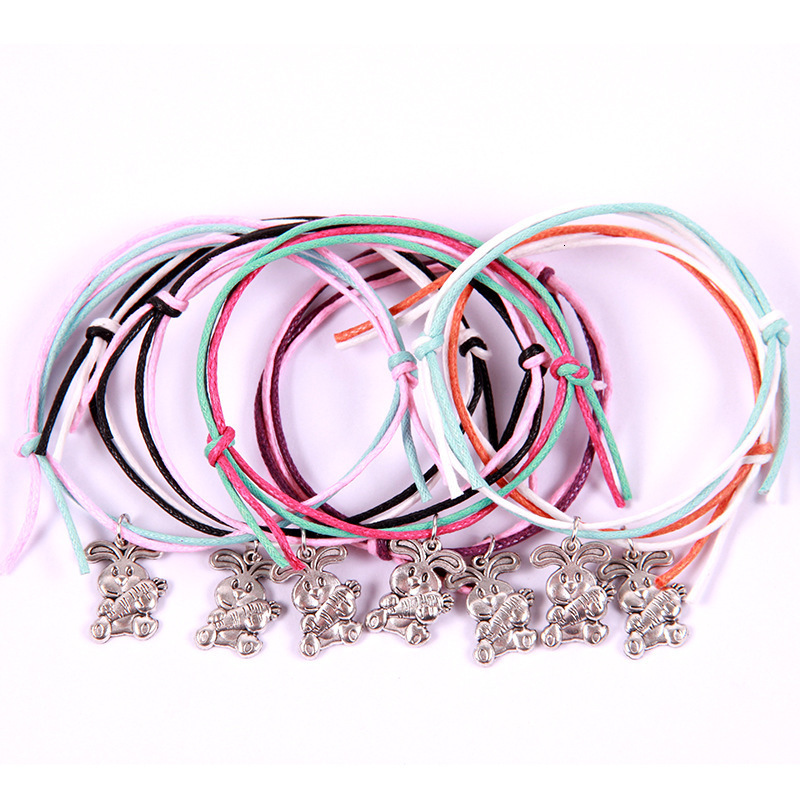 Diy Bracelet Lovely Rabbit Pendeloque Cut Colorful Wax String Manual Weave Bracelet Children's Day Gift
Diy Bracelet Lovely Rabbit Pendeloque Cut Colorful Wax String Manual Weave Bracelet Children's Day Gift