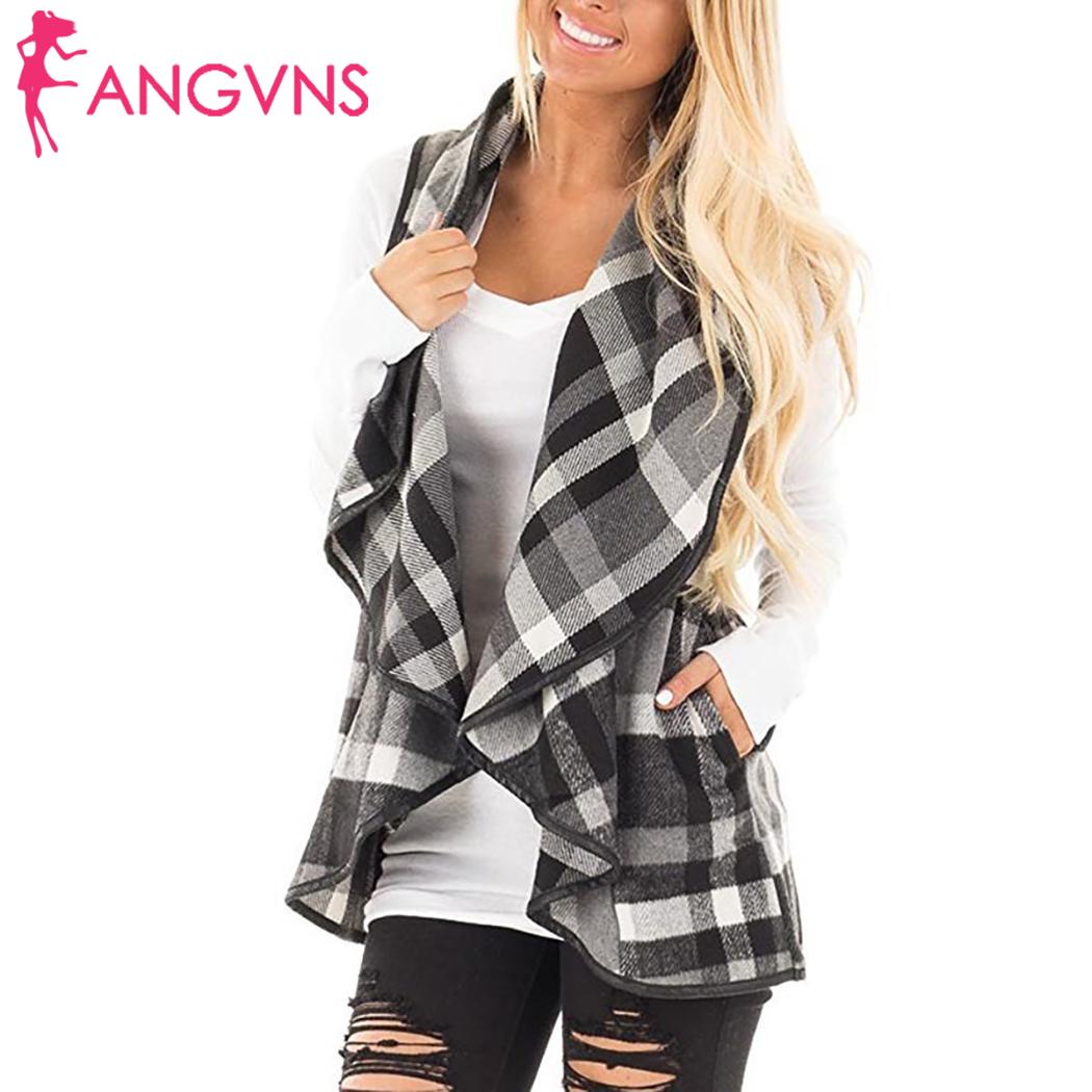 Women Casual Open Front Sleeveless Plaid Vest Turndown Collar Cardigan Autumn, Winter Jackets Side Pockets, Black
Women Casual Open Front Sleeveless Plaid Vest Turndown Collar Cardigan Autumn, Winter Jackets Side Pockets, Black