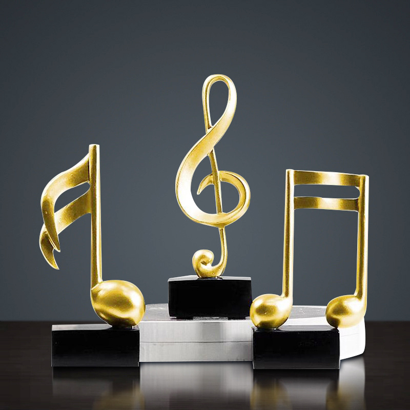 Fashion Resin Music Note Statue Home Decor Decoration Sculpture Collectible Arts Crafts 19cm Set of 3 Gold
Fashion Resin Music Note Statue Home Decor Decoration Sculpture Collectible Arts Crafts 19cm Set of 3 Gold