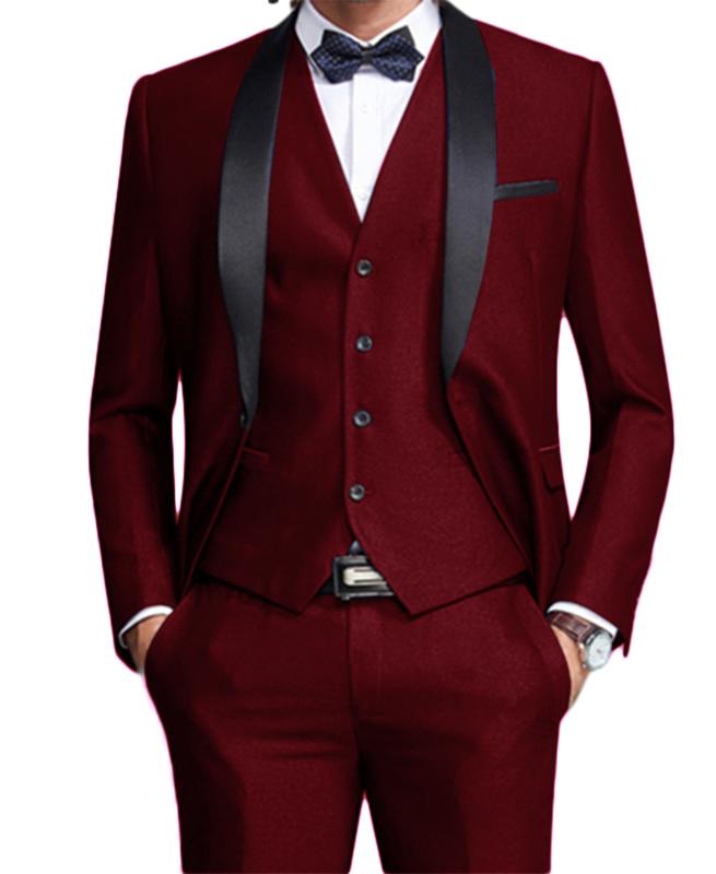 Fashion 3 Pieces Men's Suit Set for Wedding Slim Fit Notch Lapel Groomsmen Tuxedo Blazers Business Jacket Set (Suit+Vest+Pant, Black
Fashion 3 Pieces Men's Suit Set for Wedding Slim Fit Notch Lapel Groomsmen Tuxedo Blazers Business Jacket Set (Suit+Vest+Pant, Black