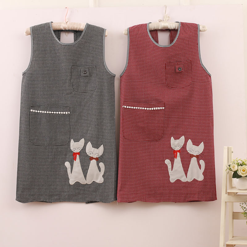 Fashionable cute Japanese cotton vest apron sleeveless home clothing waistcoat apron housework
Fashionable cute Japanese cotton vest apron sleeveless home clothing waistcoat apron housework