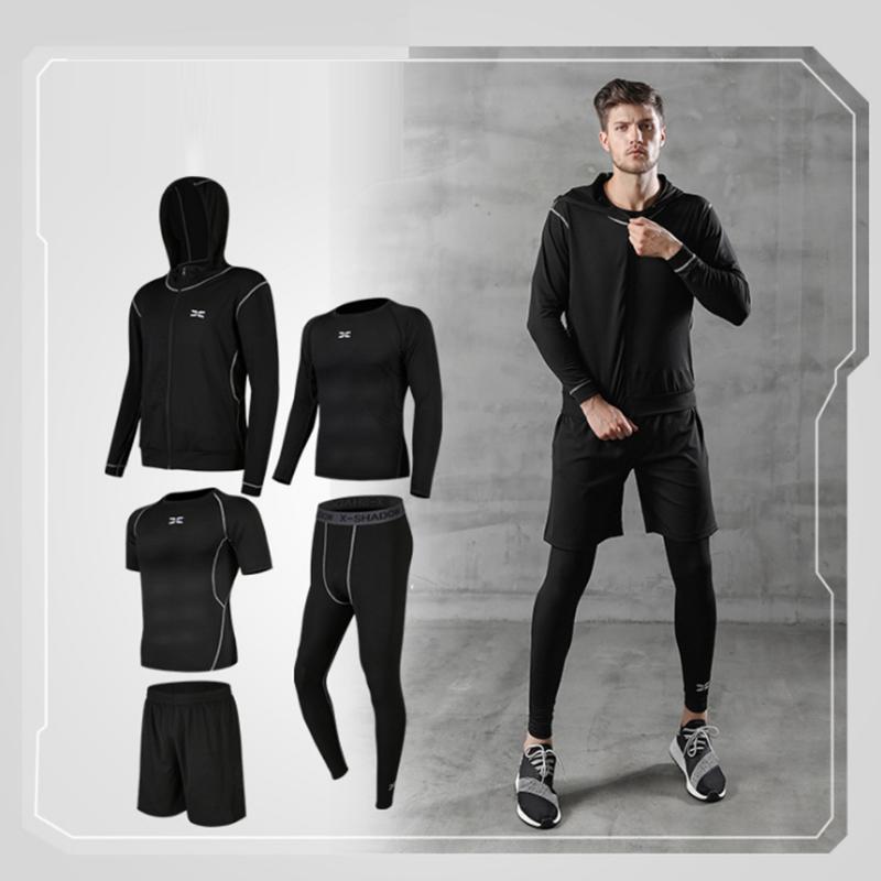 5pcs / set Men' Gym Workout Sports Suit Fitness Compression Clothes Running Jogging Sport Wear Exercise Workout Tights, 2 piece set-4
5pcs / set Men' Gym Workout Sports Suit Fitness Compression Clothes Running Jogging Sport Wear Exercise Workout Tights, 2 piece set-4