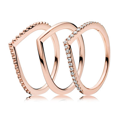 New 925 Sterling Silver & Rose Gold Plated Wish Ring Stack Ring with Cz Stone Fit Pandora Jewelry Engagement Wedding Lovers Fashion Ring
New 925 Sterling Silver & Rose Gold Plated Wish Ring Stack Ring with Cz Stone Fit Pandora Jewelry Engagement Wedding Lovers Fashion Ring