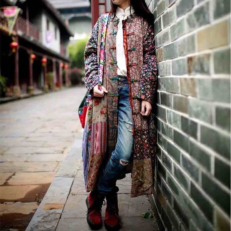 Women Spring Autumn Patchwork Long Coat Trench outwear Ladies Loose Stand Collar Vintage Retro Overcoat 2020, Color 3
Women Spring Autumn Patchwork Long Coat Trench outwear Ladies Loose Stand Collar Vintage Retro Overcoat 2020, Color 3