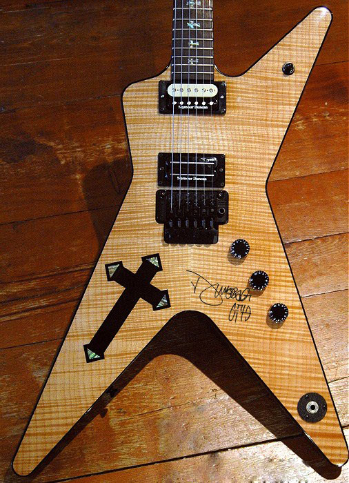 Custom Dimebag Darrell Wash Electric Guitar Abalone Stickers Southern Cross Inlay Body, Black Hardware, Custom Made Signature Guitars
Custom Dimebag Darrell Wash Electric Guitar Abalone Stickers Southern Cross Inlay Body, Black Hardware, Custom Made Signature Guitars