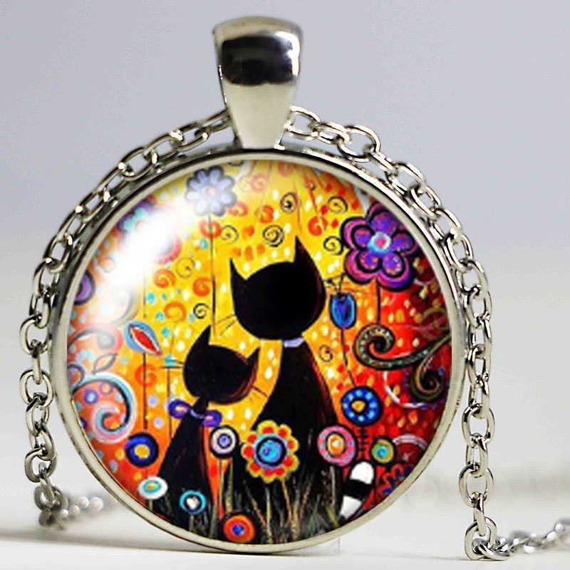 Lovely Cat cute Pets cats glass cabochon necklace Bag Car necklace Holder Charms silver for Men Women
Lovely Cat cute Pets cats glass cabochon necklace Bag Car necklace Holder Charms silver for Men Women