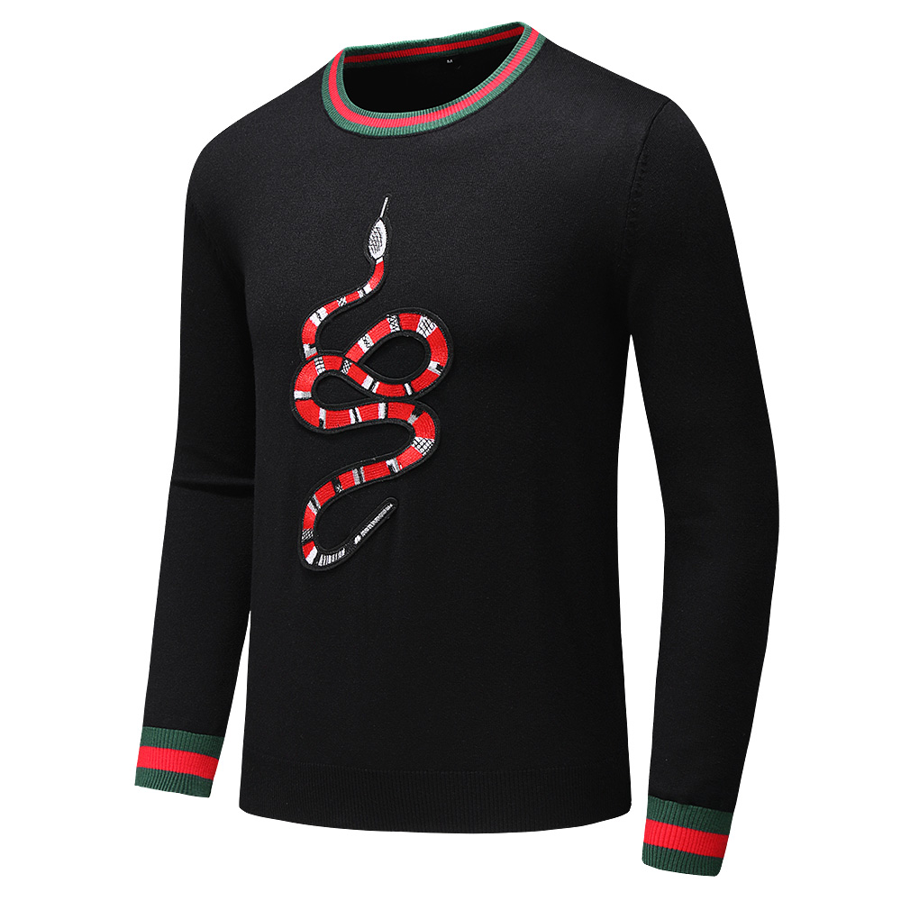 new free logistics fashion Men Sweater luxury long sleeve Sweater medusa High quality European and American trends Snake embroidery Sweater, Black
new free logistics fashion Men Sweater luxury long sleeve Sweater medusa High quality European and American trends Snake embroidery Sweater, Black