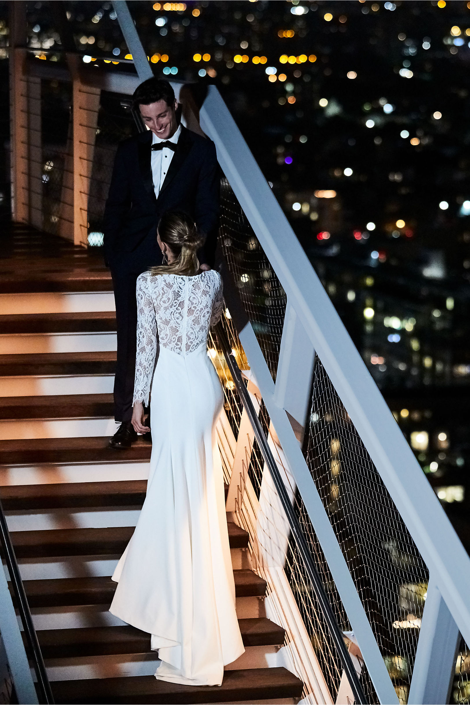 BHLDN Mermaid Dresses Jewel Neck Long Sleeves Satin Sweep Train Plus Size Wedding Dress Custom Made Beach Bridal Gowns