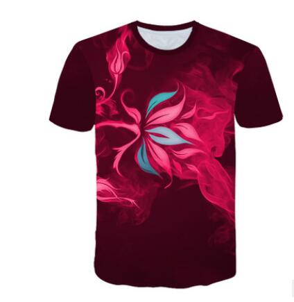 New 3D Printing Landscape Painting T-shirt Man Round Collar Short Sleeve T-shirt Summer Fallow Men Woman Fashion T shirt Short