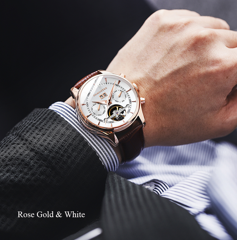 Relogio Masculino Automatic Watches For Men Mechanical Skeleton Fashion Watch Black Clock Erkek Kol Saati Reloj Hombre Grmontre Y19052004