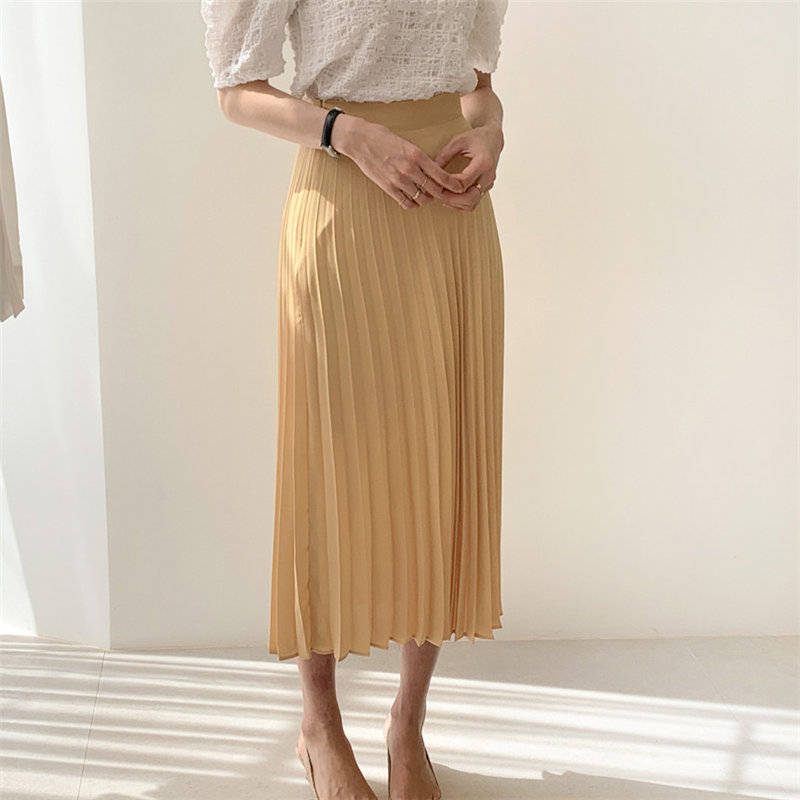 ZCWXM New Yellow Pleated Solid Large Size 2020 Sweet Chic Stylish Cute All-Match Retro High Waist Vintage Mid-Calf Skirt New, Photo color
ZCWXM New Yellow Pleated Solid Large Size 2020 Sweet Chic Stylish Cute All-Match Retro High Waist Vintage Mid-Calf Skirt New, Photo color