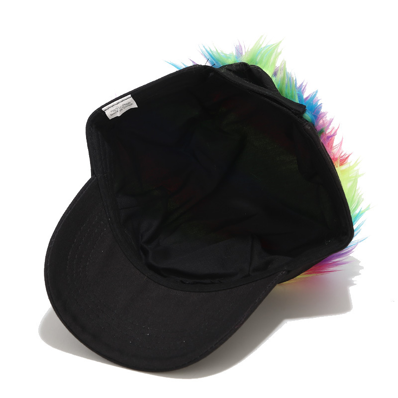 Hot New Fashion Novelty Baseball Cap Fake Flair Hair Sun Visor Hats Men's Women's Toupee Wig Funny Hair Loss Cool Gifts