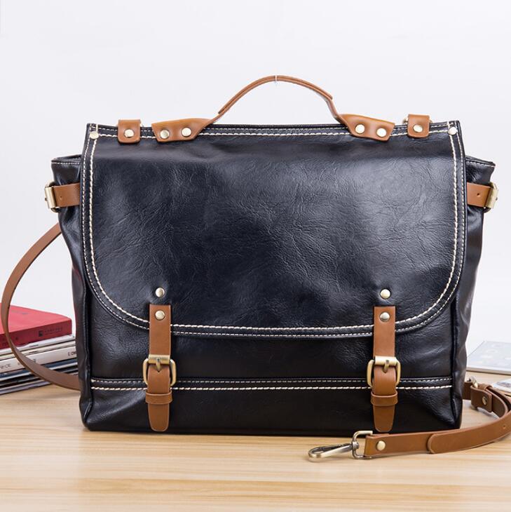 Factory wholesale men handbag retro men crazy horse PU mailman bag contrast business briefcase casual leather computer bag casual messenger
Factory wholesale men handbag retro men crazy horse PU mailman bag contrast business briefcase casual leather computer bag casual messenger