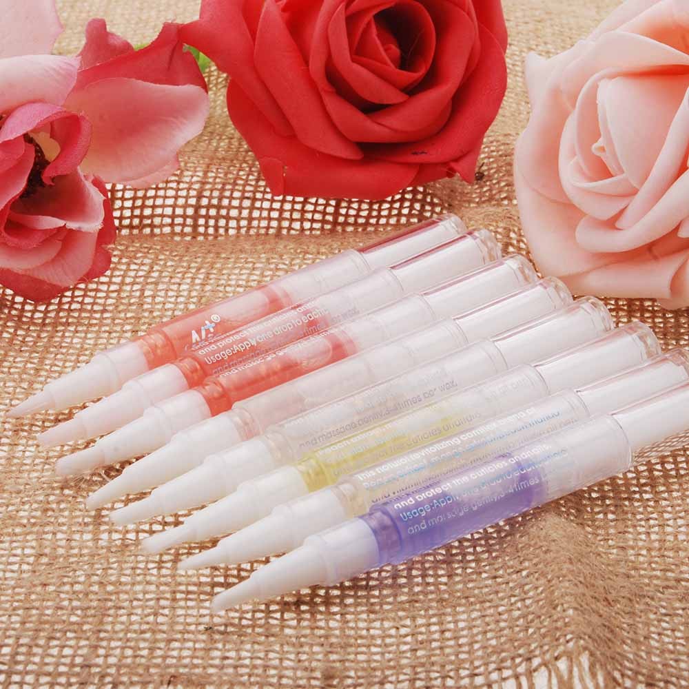 8Pcs Nail Nutrition Oil Pen Nail Art Treatment Cuticle Revitalizer Oil Prevent Agnail Nail Polish Nourish Skin Different Flavors - view 3