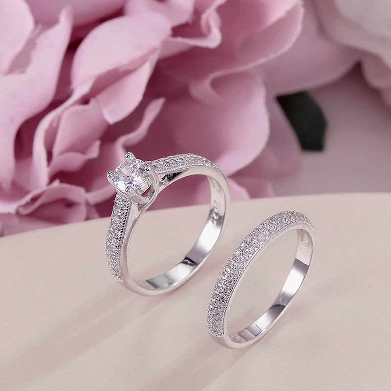 100% Real 925 Silver Rings For Women Simple Double Stackable Fine Jewelry Bridal Sets Ring Wedding Engagement Accessory, Slivery;golden
100% Real 925 Silver Rings For Women Simple Double Stackable Fine Jewelry Bridal Sets Ring Wedding Engagement Accessory, Slivery;golden