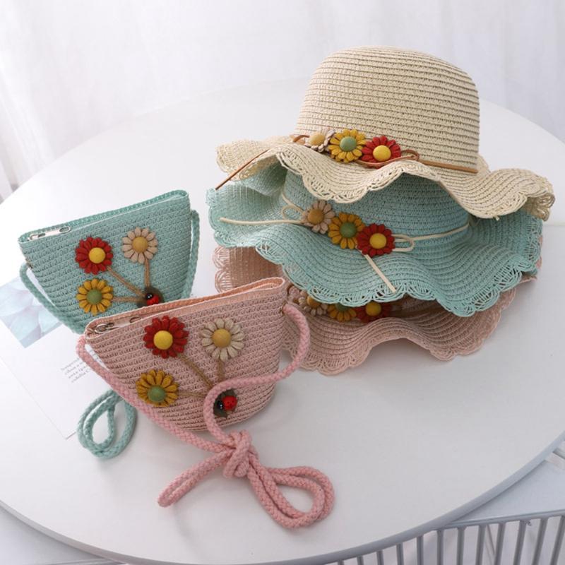 Sweet New Girls Hat Summer Girl Hat Cap Breathable Straw Hats Flower Princess Seaside Cute Bag Kids Beach Sunhats, White bag
Sweet New Girls Hat Summer Girl Hat Cap Breathable Straw Hats Flower Princess Seaside Cute Bag Kids Beach Sunhats, White bag