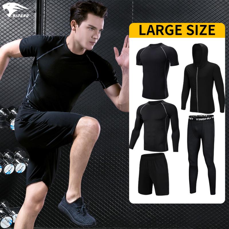 YINGHU Compression sport tracksuit men sports quick drying running clothing sets joggers training gym fitness plus size, 017
YINGHU Compression sport tracksuit men sports quick drying running clothing sets joggers training gym fitness plus size, 017