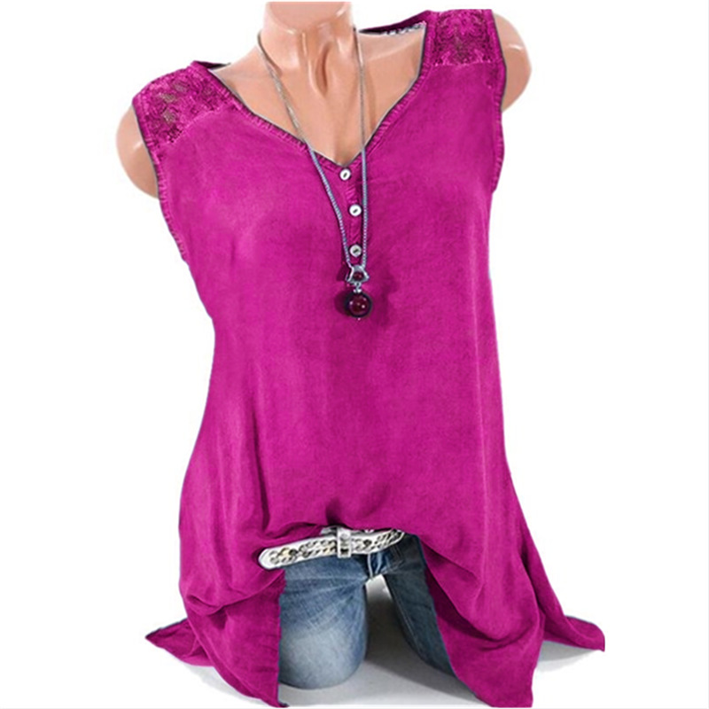 Spot 2021 European spring and summer fashion casual street hooded V-neck sleeveless lace vest support mixed batch