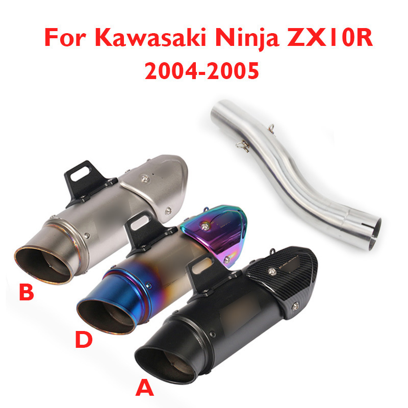 Motorcycle Exhaust Tip Muffler System Escape Middle Connection Link Pipe Slip on ZX10R Pipe for Ninja ZX10R 2004 2005
Motorcycle Exhaust Tip Muffler System Escape Middle Connection Link Pipe Slip on ZX10R Pipe for Ninja ZX10R 2004 2005