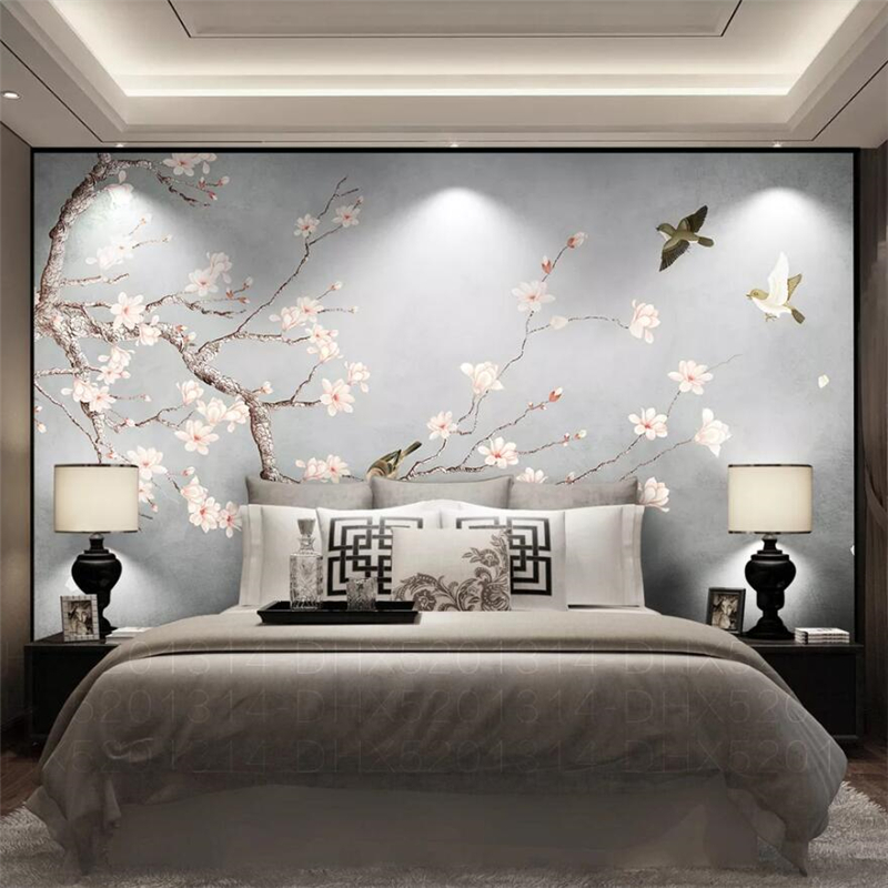 Custom wallpaper 3D mural magnolia hand-painted pen and flower Chinese living room background wall decoration painting wallpaper, As pic 
Custom wallpaper 3D mural magnolia hand-painted pen and flower Chinese living room background wall decoration painting wallpaper, As pic