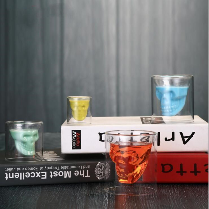 Wine Cup Skull Glass Shot Glass Beer Whiskey Halloween Decoration Creative Party Transparent Drinkware Drinking Glasses 25ML Cups LXL1083-1
Wine Cup Skull Glass Shot Glass Beer Whiskey Halloween Decoration Creative Party Transparent Drinkware Drinking Glasses 25ML Cups LXL1083-1