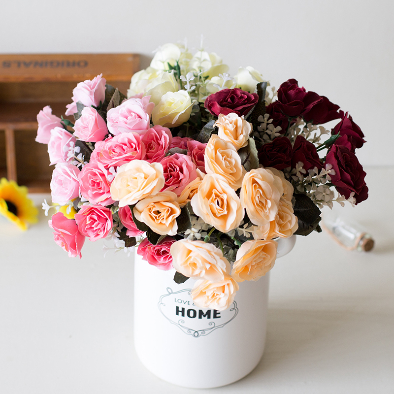 12 Head/Bunch Thai Royal Rose Artificial Flowers Bridal Bouquet Fake Flowers Wedding Decoration Fake Silk Flower Home Decoration, White
12 Head/Bunch Thai Royal Rose Artificial Flowers Bridal Bouquet Fake Flowers Wedding Decoration Fake Silk Flower Home Decoration, White