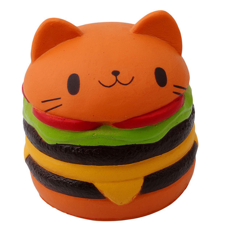 Slow Rebound Squishy Toys Cartoon Milk Carton Hamburger Chips Popcorn Squeeze Fidget Toy Stress Relief Decompression Toys Anxiety Reliever