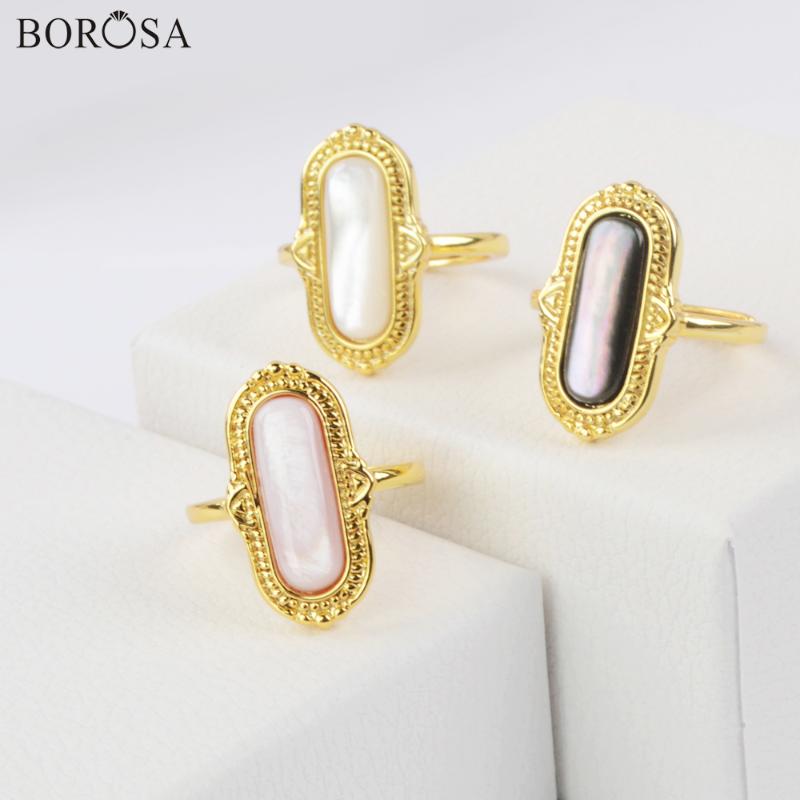 Cluster Rings BOROSA 1/5Pcs Gold Natural Shell Oval For Women Mother Of Pearl Pink Adjustable Jewelry WX1420
Cluster Rings BOROSA 1/5Pcs Gold Natural Shell Oval For Women Mother Of Pearl Pink Adjustable Jewelry WX1420