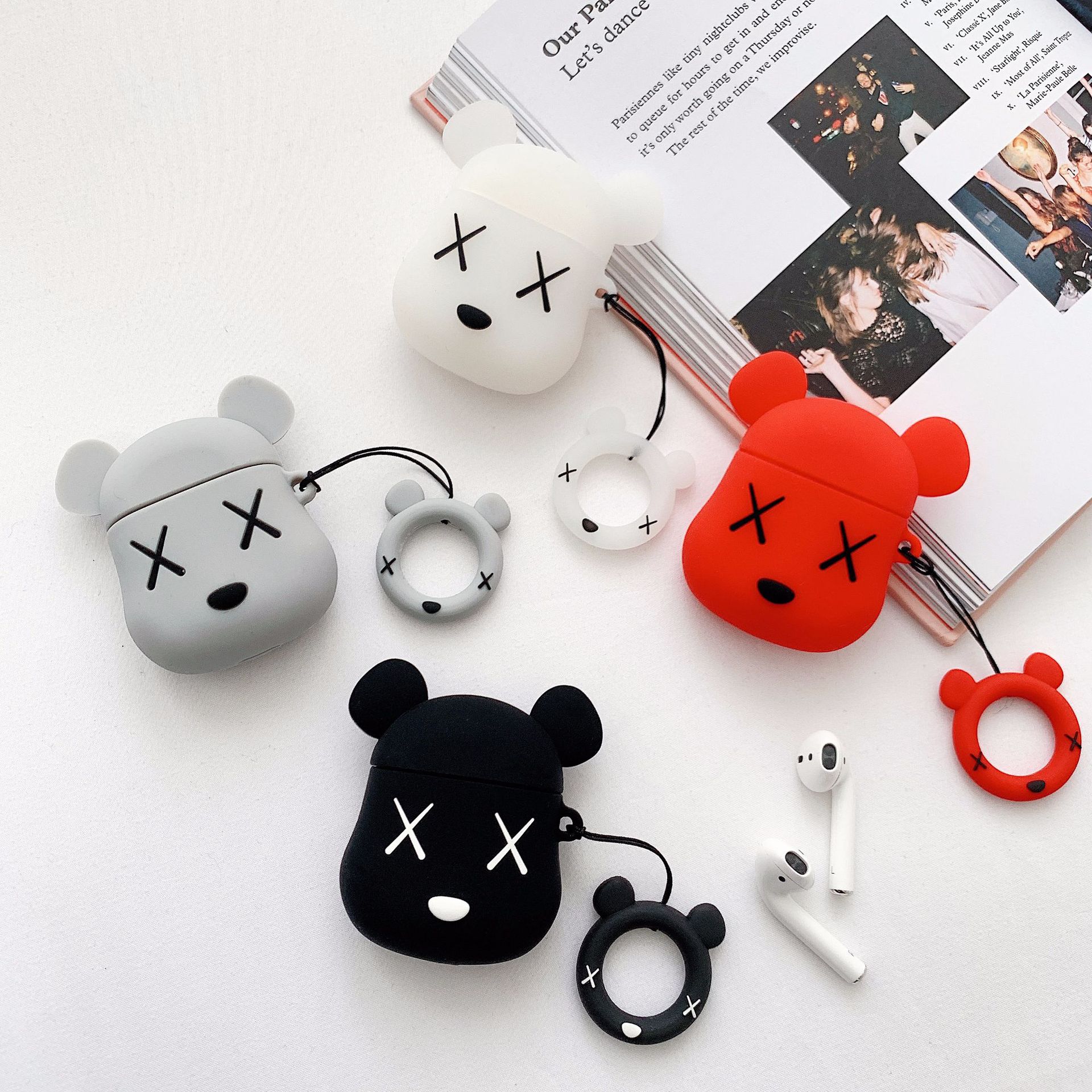 For Apple Airpods case 2 3D Cute Cartoon Gloomy Bear Earphone Headset Accessories Silicone protection case For Airpods Wireless Bluetooth, Black
For Apple Airpods case 2 3D Cute Cartoon Gloomy Bear Earphone Headset Accessories Silicone protection case For Airpods Wireless Bluetooth, Black