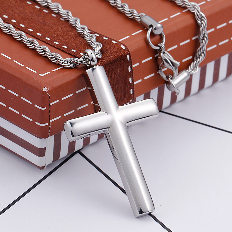 Classic Cross Pendants Necklace Jewelry Stainless Steel Gold Plated Men Women Lover Gift Religious Jewelry