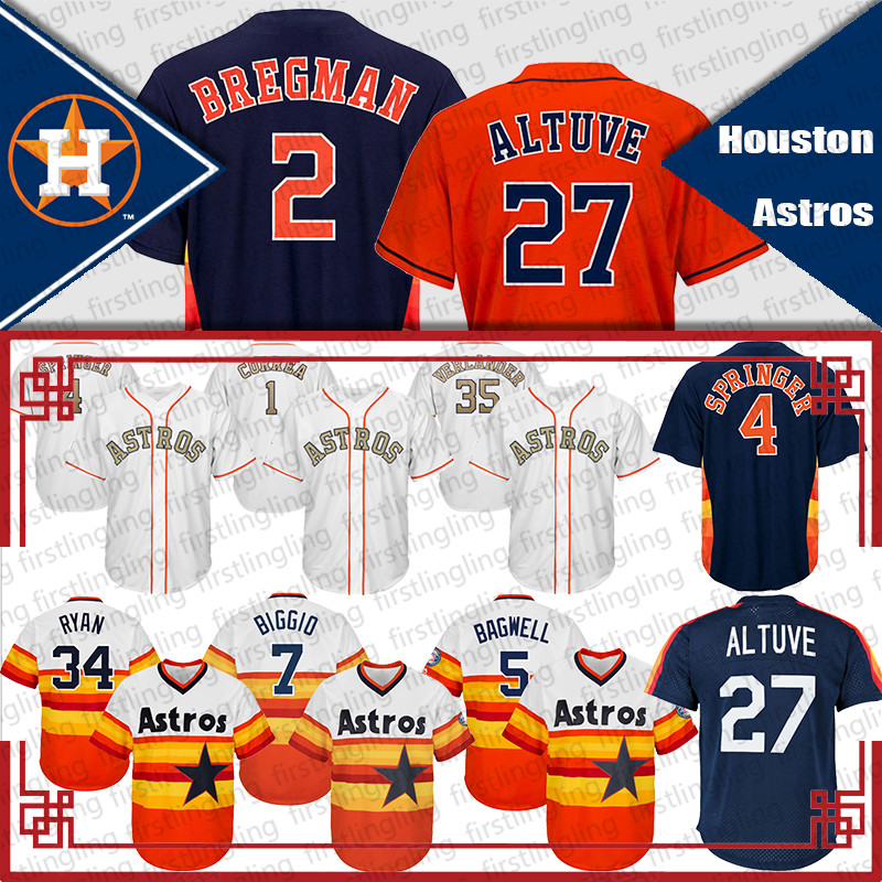5 Jeff Bagwell Jersey 27 Jose Altuve 7 Craig Biggio 4 George Springer 2 Alex Bregman 34 Nolan Ryan 1 Carlos Correa 35 Justin Verlander Baseb, Blue;black
5 Jeff Bagwell Jersey 27 Jose Altuve 7 Craig Biggio 4 George Springer 2 Alex Bregman 34 Nolan Ryan 1 Carlos Correa 35 Justin Verlander Baseb, Blue;black