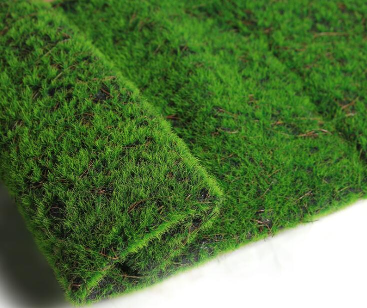 Artificial Grass Lawn Fake Moss Simulation Green Plant Wall Moss Artificial Foliage for Home Wedding Decoration